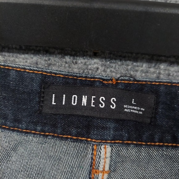 Lioness Jeans Womens Large 33x31 Wide Leg Multi Pocket Cargo Y2K Skater Baggy - Picture 5 of 12